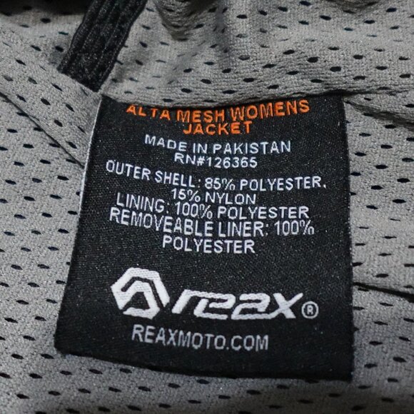 Reax Motorcycle Jacket Women's 3XL White Black Mesh Full Zip Long Sleeve Lined - Picture 8 of 12